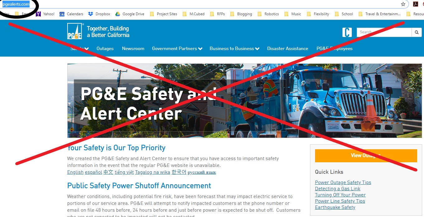 PG&E hijacks its own website | Economics Outside the Cube